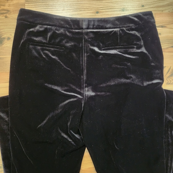 NEW tags Calvin Klein Black Velvet Boot Cut Trouser Holiday Winter Pant Sz 16‎ - Picture 6 of 7